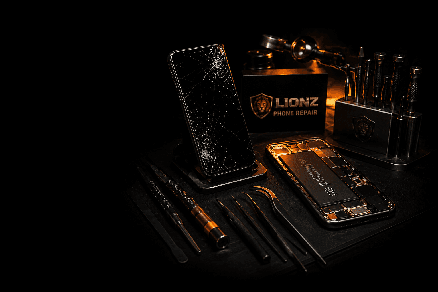 Phone repair service at Lionz